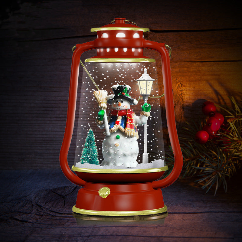 Weihnachtslaternen [mit Schneegebläse]